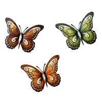 Nature Colorful 3d Metal Art Decor Butterfly Wall Hanging